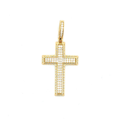 MPM-16 (Moissanite Silver Cross Stone Pendant)