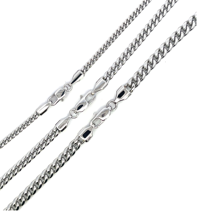 Stainless Steel Miami Cuban Round Chain