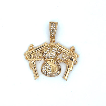 Double Guns and Money Pendant