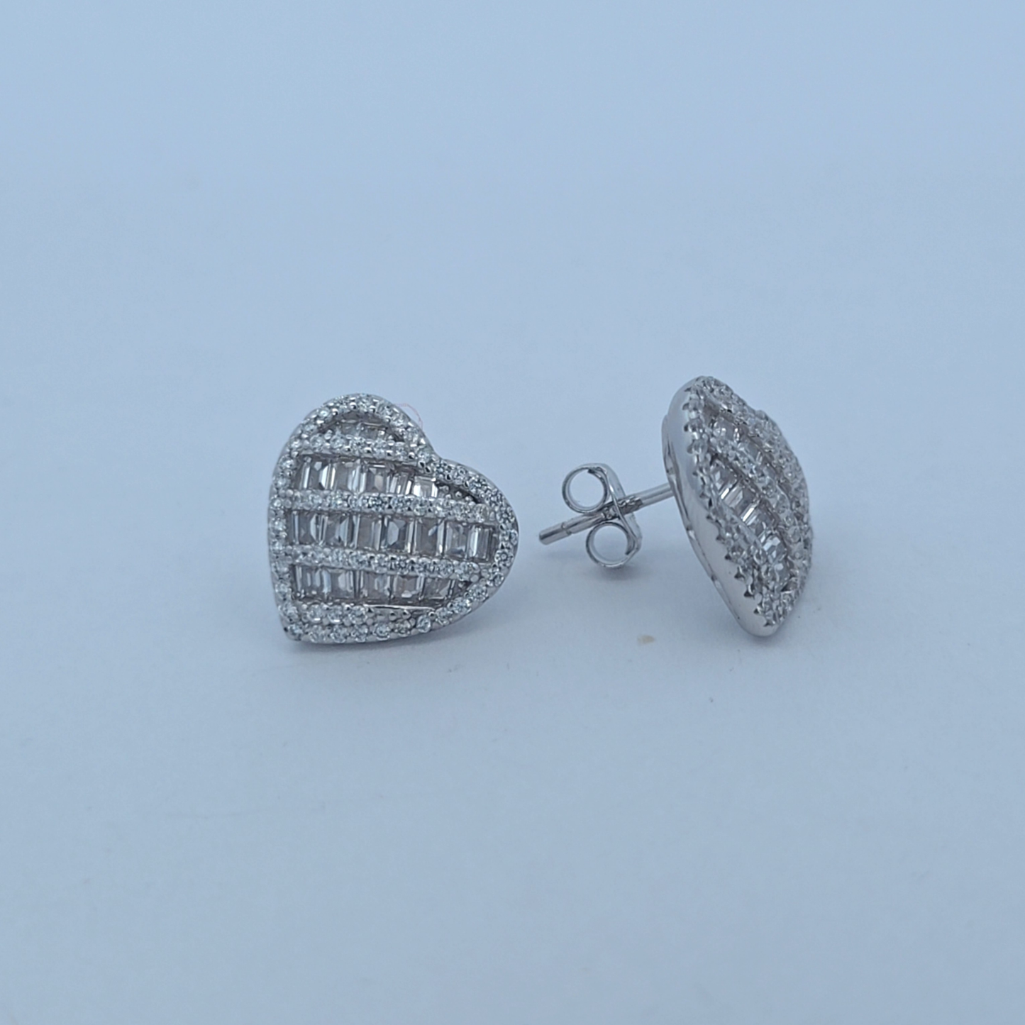 Heart Earrings with CZ