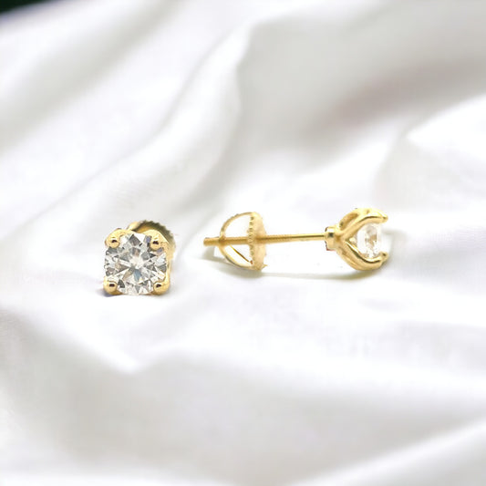 STMEM-02 Moissanite Stone Earring 5mm