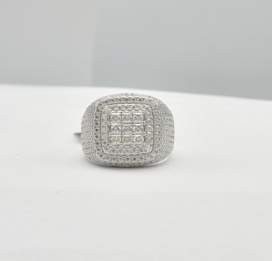 MRM-2 (Anillo de piedra moissanita para hombre)