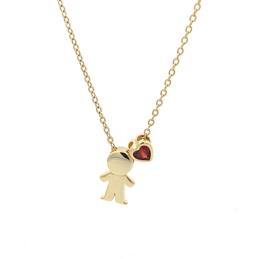 Boy with Heart Necklace