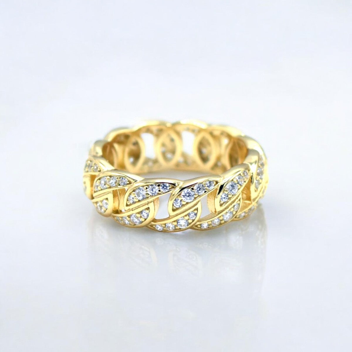 ICY Bling CZ Band Ring