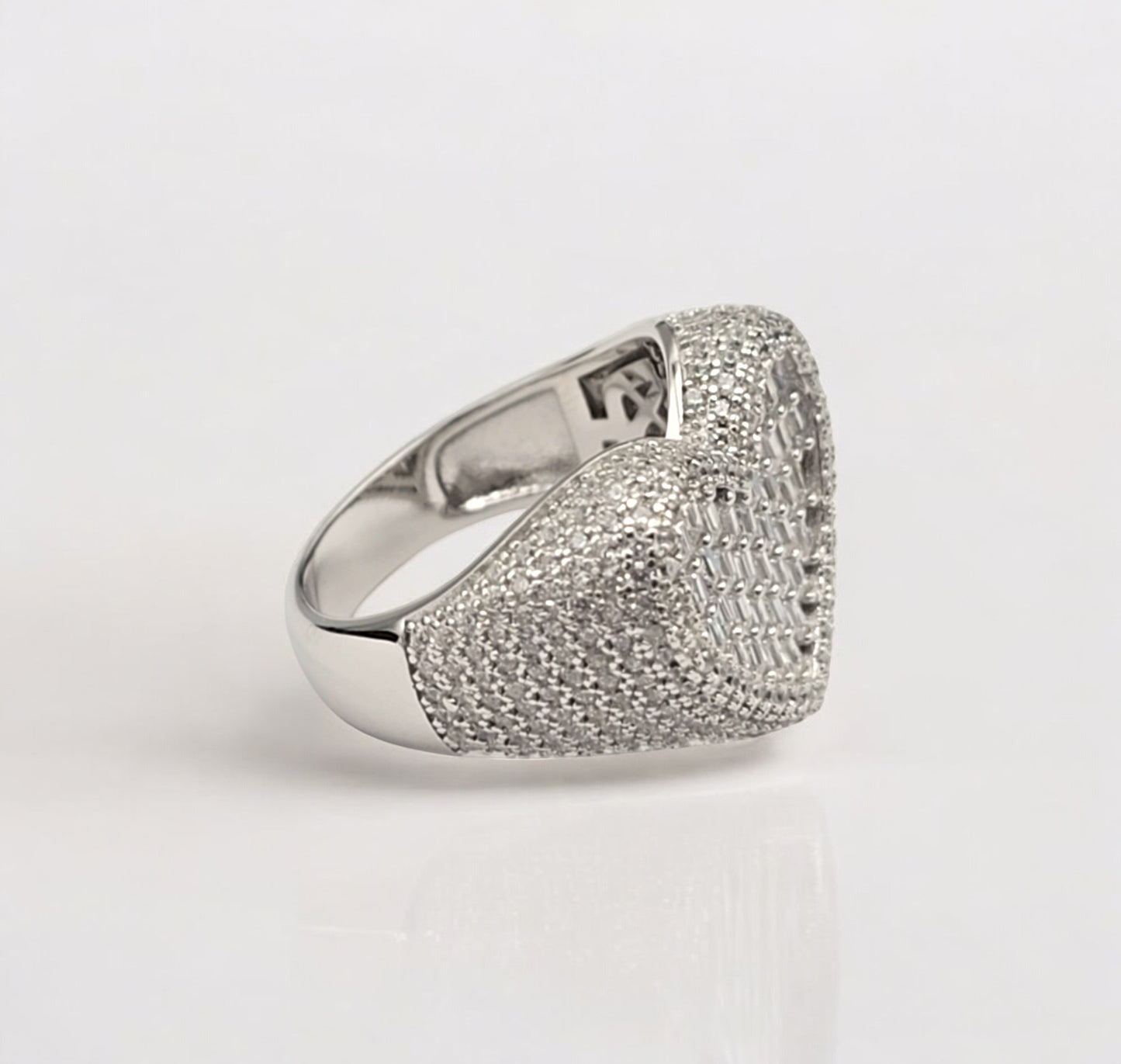 STRW-1187 (Silver Stone and Strand Ring)