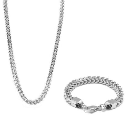 Stainless Steel Chain Bracelet Franco Set 6mm