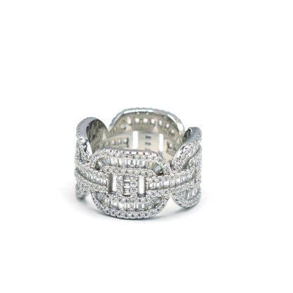 Cuban Blinged Out CZ Ring